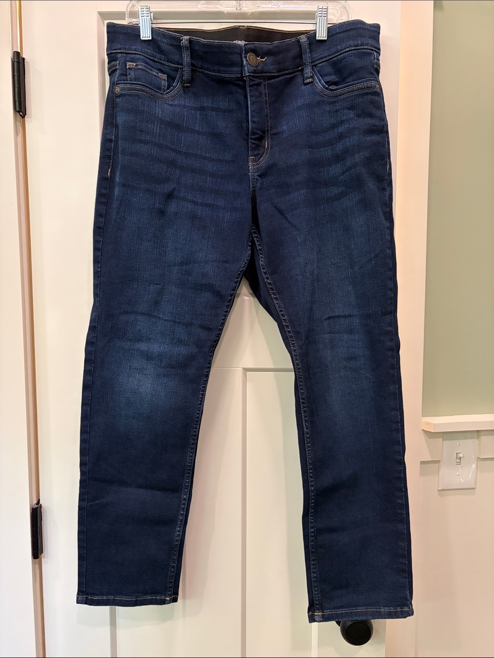 Women’s Liz Claiborne Sara Slim Leg Mid-Rise Dark Blue Jeans